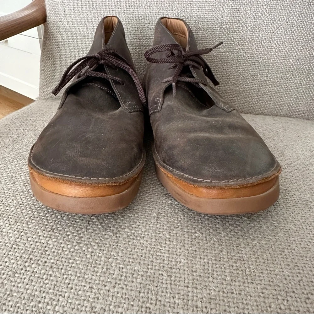 Clark’s Oakland Rise Men’s Leather Chukka Shoes Sz 12
